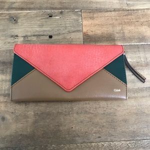 Chloé Leather Patchwork Wallet